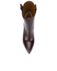 Темно-коричневые кожаные полусапоги от Paris Texas