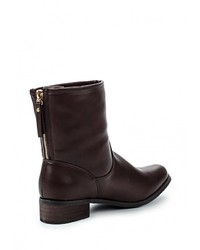 Темно-коричневые кожаные полусапоги от Queen Vivi