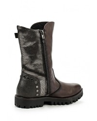 Темно-коричневые кожаные полусапоги от Tamaris