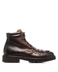 Мужские темно-коричневые кожаные рабочие ботинки от Doucal's