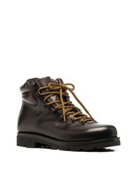 Мужские темно-коричневые кожаные рабочие ботинки от Scarosso
