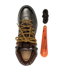 Мужские темно-коричневые кожаные рабочие ботинки от Scarosso