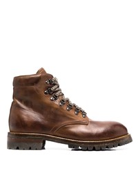 Мужские темно-коричневые кожаные рабочие ботинки от Eleventy