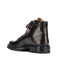 Мужские темно-коричневые кожаные рабочие ботинки от Common Projects