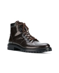 Мужские темно-коричневые кожаные рабочие ботинки от Common Projects