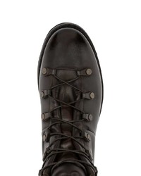 Мужские темно-коричневые кожаные рабочие ботинки от Silvano Sassetti