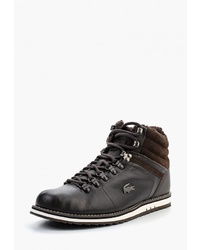 Мужские темно-коричневые кожаные рабочие ботинки от Lacoste