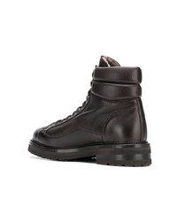 Мужские темно-коричневые кожаные рабочие ботинки от Henderson Baracco