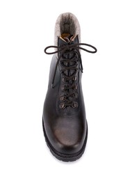 Мужские темно-коричневые кожаные рабочие ботинки от Holland & Holland