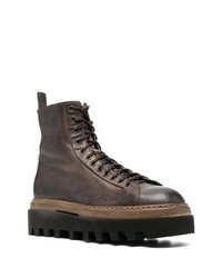 Мужские темно-коричневые кожаные рабочие ботинки от Eleventy