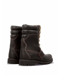 Мужские темно-коричневые кожаные рабочие ботинки от Timberland