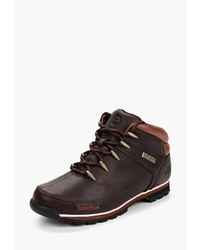 Мужские темно-коричневые кожаные рабочие ботинки от Timberland