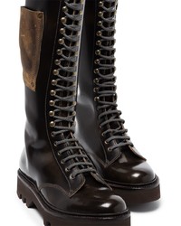 Мужские темно-коричневые кожаные рабочие ботинки от Grenson