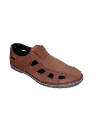 Мужские темно-коричневые кожаные сандалии от GassA