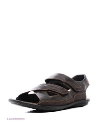 Мужские темно-коричневые кожаные сандалии от iD! Collection