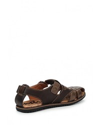 Мужские темно-коричневые кожаные сандалии от Instreet