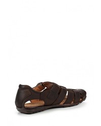 Мужские темно-коричневые кожаные сандалии от Instreet