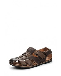 Мужские темно-коричневые кожаные сандалии от Instreet