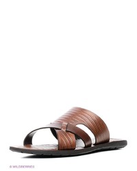 Мужские темно-коричневые кожаные сандалии от Mario Ponti