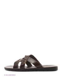 Мужские темно-коричневые кожаные сандалии от METROPOLPOLIS