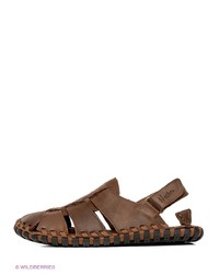 Мужские темно-коричневые кожаные сандалии от NexPero