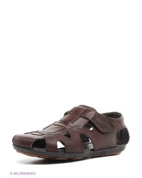 Мужские темно-коричневые кожаные сандалии от Spur