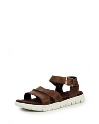 Мужские темно-коричневые кожаные сандалии