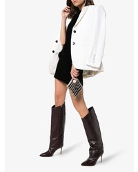 Темно-коричневые кожаные сапоги от Alexandre Vauthier