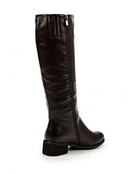 Темно-коричневые кожаные сапоги от Elcherry