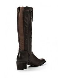 Темно-коричневые кожаные сапоги от Gioia
