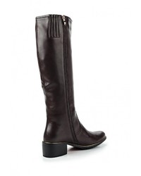 Темно-коричневые кожаные сапоги от Inario