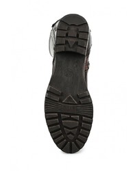 Темно-коричневые кожаные сапоги от Jana