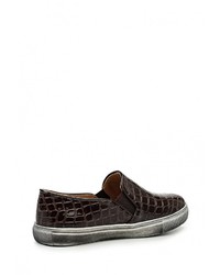 Женские темно-коричневые кожаные слипоны от Sofi