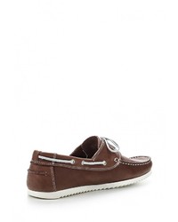 Темно-коричневые кожаные топсайдеры от Beppi