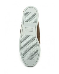 Темно-коричневые кожаные топсайдеры от Valley