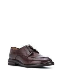 Темно-коричневые кожаные туфли дерби от Brunello Cucinelli