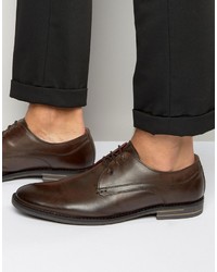 Темно-коричневые кожаные туфли дерби от Base London