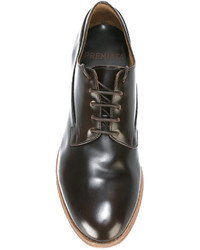 Темно-коричневые кожаные туфли дерби от Premiata