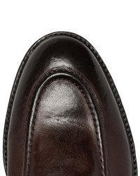 Темно-коричневые кожаные туфли дерби от Officine Generale