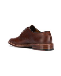 Темно-коричневые кожаные туфли дерби от Alden