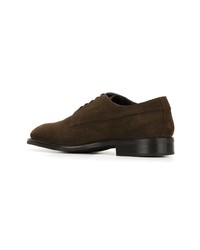 Темно-коричневые кожаные туфли дерби от Canali