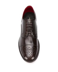 Темно-коричневые кожаные туфли дерби от Dolce & Gabbana
