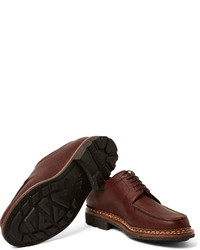 Темно-коричневые кожаные туфли дерби от Yuketen
