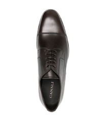 Темно-коричневые кожаные туфли дерби от Canali