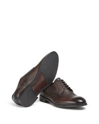 Темно-коричневые кожаные туфли дерби от Ermenegildo Zegna