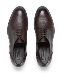 Темно-коричневые кожаные туфли дерби от Ermenegildo Zegna