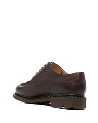 Темно-коричневые кожаные туфли дерби от Paraboot