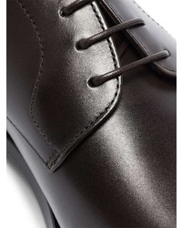 Темно-коричневые кожаные туфли дерби от BOSS