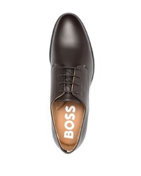 Темно-коричневые кожаные туфли дерби от BOSS