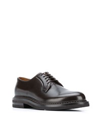 Темно-коричневые кожаные туфли дерби от Brunello Cucinelli
